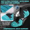 imageHylaea No Show Running Athletic AntiBlister Wicking Coolmax Socks Seamless AntiodorWatermelonTartrazineAqua Green 3 Pairs
