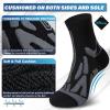 imageHylaea Quarter Athletic Running Socks No Blister Cushion Moisture Wicking Socks for Cycling Sport3 Pairs Black