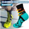 imageHylaea Quarter Athletic Running Socks No Blister Cushion Moisture Wicking Socks for Cycling Sport3 Pairs Blue Red Yellow