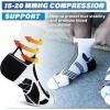 imageHylaea Quarter Athletic Running Socks No Blister Cushion Moisture Wicking Socks for Cycling Sport3 Pairs White Black