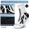 imageHylaea Quarter Athletic Running Socks No Blister Cushion Moisture Wicking Socks for Cycling Sport3 Pairs White Black