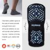 imageHylaea Unisex Non Slip Socks with Grip for Yoga Hospital Pilates Barre  Ankle Cushioned2 Pairs Black Gray Bicolor Grips