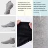 imageHylaea Unisex Non Slip Socks with Grip for Yoga Hospital Pilates Barre  Ankle Cushioned2 Pairs Black Grey