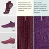 imageHylaea Unisex Non Slip Socks with Grip for Yoga Hospital Pilates Barre  Ankle Cushioned3 Pairs Pink Purple Red