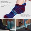 imageHylaea Unisex Non Slip Socks with Grip for Yoga Hospital Pilates Barre  Ankle Cushioned3 Pairs Stripe