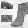 imageHylaea Unisex Non Slip Socks with Grip for Yoga Hospital Pilates Barre  Ankle Cushioned4 Pairs Black Grey