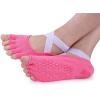 imageHylaea Yoga Socks for Women with Grip ampamp Non Slip Toeless Half Toe Socks for Ballet Pilates Barre DanceBlackCyanPink