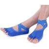 imageHylaea Yoga Socks for Women with Grip ampamp Non Slip Toeless Half Toe Socks for Ballet Pilates Barre DanceBlackCyanPink