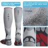 imageKnee High Compression Socks 2030 mmHg for Nurse Pregnancy Medical Running Sports Travel with Cushion Pad Circulation Graduated Seamless Moisture Wicking  LargeXLarge