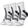 imageHylaea Quarter Athletic Running Socks No Blister Cushion Moisture Wicking Socks for Cycling Sport3 Pairs White Black