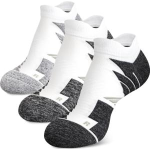 imageHylaea No Show Running Athletic AntiBlister Wicking Coolmax Socks Seamless Antiodor3 Pairs Black Grey White