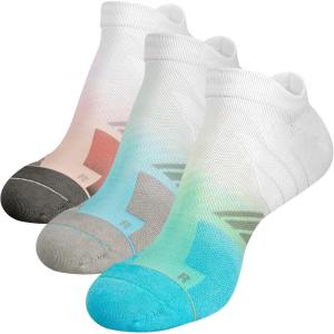 imageHylaea No Show Running Athletic AntiBlister Wicking Coolmax Socks Seamless Antiodor3 Pairs Gradient