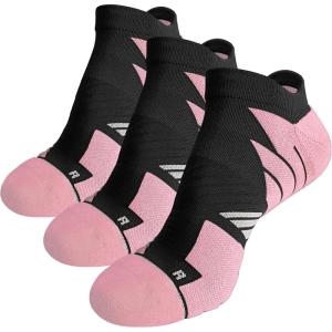 imageHylaea No Show Running Athletic AntiBlister Wicking Coolmax Socks Seamless Antiodor3 Pairs Pink