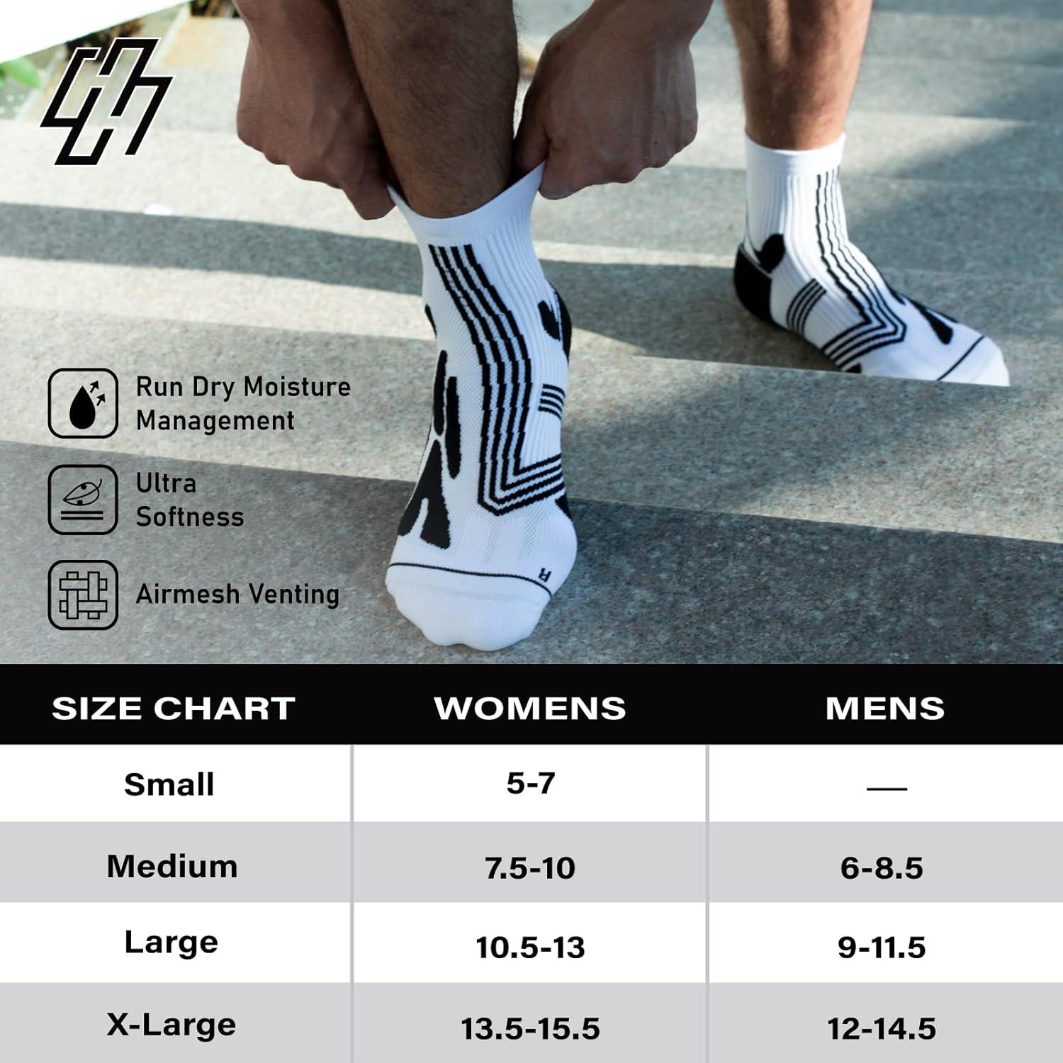 imageHylaea Quarter Athletic Running Socks for Men ampamp Women Cushion Moisture Wicking Socks for Cycling Sport No Blister Coolmax Ankle White Large