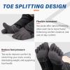 imageHylaea FiveToe Socks Coolmax Ankle Athletic Running Socks Moisture Wicking ampamp Max CushioningBlack Grey Black 3 Pairs