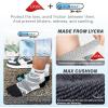 imageHylaea FiveToe Socks Coolmax Ankle Athletic Running Socks Moisture Wicking ampamp Max CushioningBlack Grey White 3 Pairs
