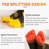 imageHylaea FiveToe Socks Coolmax Ankle Athletic Running Socks Moisture Wicking ampamp Max CushioningGreen Yellow Orange 3 Pairs