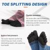 imageHylaea FiveToe Socks Coolmax Ankle Athletic Running Socks Moisture Wicking ampamp Max CushioningGrey Blue Red 3 Pairs