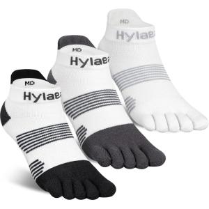 imageHylaea FiveToe Socks Coolmax Ankle Athletic Running Socks Moisture Wicking ampamp Max CushioningWhite 3 Pairs