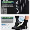 image:imageHylaea Quarter Compression Running Socks AntiBlister Athletic Socks with Cushion and Moisture Wicking CoolmaxBlack 3 Pairs