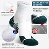 image:imageHylaea Quarter Compression Running Socks AntiBlister Athletic Socks with Cushion and Moisture Wicking CoolmaxDeep Blue Dark Green Red 3 Pairs
