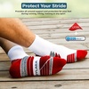 image:imageHylaea Quarter Compression Running Socks AntiBlister Athletic Socks with Cushion and Moisture Wicking CoolmaxDeep Blue Dark Green Red 3 Pairs
