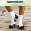 image:imageHylaea Quarter Compression Running Socks AntiBlister Athletic Socks with Cushion and Moisture Wicking CoolmaxLight Grey Dark Grey Black 3 Pairs