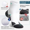 image:imageHylaea Quarter Compression Running Socks AntiBlister Athletic Socks with Cushion and Moisture Wicking CoolmaxLight Grey Dark Grey Black 3 Pairs