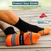 image:imageHylaea Quarter Compression Running Socks AntiBlister Athletic Socks with Cushion and Moisture Wicking CoolmaxOrange Green Blue 3 Pairs