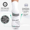 image:imageHylaea Quarter Compression Running Socks AntiBlister Athletic Socks with Cushion and Moisture Wicking CoolmaxWhite 3 Pairs