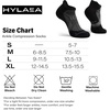 image:imageHylaea Compression Ankle Socks for Running Athletic Seamless Toe Moisture Wicking LYCRA Fabric Sport Socks for Daily WearBlack 6 Pairs
