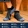 image:imageHylaea Compression Ankle Socks for Running Athletic Seamless Toe Moisture Wicking LYCRA Fabric Sport Socks for Daily WearBlue 6 Pairs