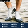 image:imageHylaea Compression Ankle Socks for Running Athletic Seamless Toe Moisture Wicking LYCRA Fabric Sport Socks for Daily WearGrey 6 Pairs