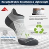 image:imageHylaea Compression Ankle Socks for Running Athletic Seamless Toe Moisture Wicking LYCRA Fabric Sport Socks for Daily WearGrey 6 Pairs