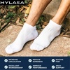 image:imageHylaea Compression Ankle Socks for Running Athletic Seamless Toe Moisture Wicking LYCRA Fabric Sport Socks for Daily WearWhite 6 Pairs