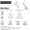 image:imageHylaea Compression Ankle Socks for Running Athletic Seamless Toe Moisture Wicking LYCRA Fabric Sport Socks for Daily WearWhite 6 Pairs
