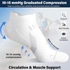 image:imageHylaea Compression Ankle Socks for Running Athletic Seamless Toe Moisture Wicking LYCRA Fabric Sport Socks for Daily WearWhite 6 Pairs