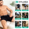 image:imageHylaea Mens Bamboo Boxer Briefs Breathable Moisture Wicking Underwear No Ride Up With 3D Pouch SupportBlack