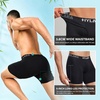 image:imageHylaea Mens Bamboo Boxer Briefs Breathable Moisture Wicking Underwear No Ride Up With 3D Pouch SupportBlack