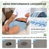 image:imageHylaea Mens Bamboo Boxer Briefs Breathable Moisture Wicking Underwear No Ride Up With 3D Pouch SupportBlack White Purple Light Blue