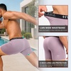 image:imageHylaea Mens Bamboo Boxer Briefs Breathable Moisture Wicking Underwear No Ride Up With 3D Pouch SupportBlack White Purple Light Blue