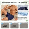 image:imageHylaea Mens Bamboo Boxer Briefs Breathable Moisture Wicking Underwear No Ride Up With 3D Pouch SupportCamo Black Grey Blue