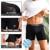 image:imageHylaea Mens Bamboo Boxer Briefs Breathable Moisture Wicking Underwear No Ride Up With 3D Pouch SupportCamo Black Grey Blue