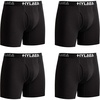 image:imageHylaea Mens Bamboo Boxer Briefs Breathable Moisture Wicking Underwear No Ride Up With 3D Pouch SupportBlack