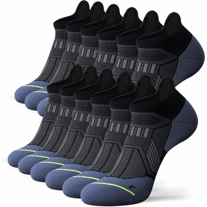 image:imageHylaea Compression Ankle Socks for Running Athletic Seamless Toe Moisture Wicking LYCRA Fabric Sport Socks for Daily WearBlue 6 Pairs